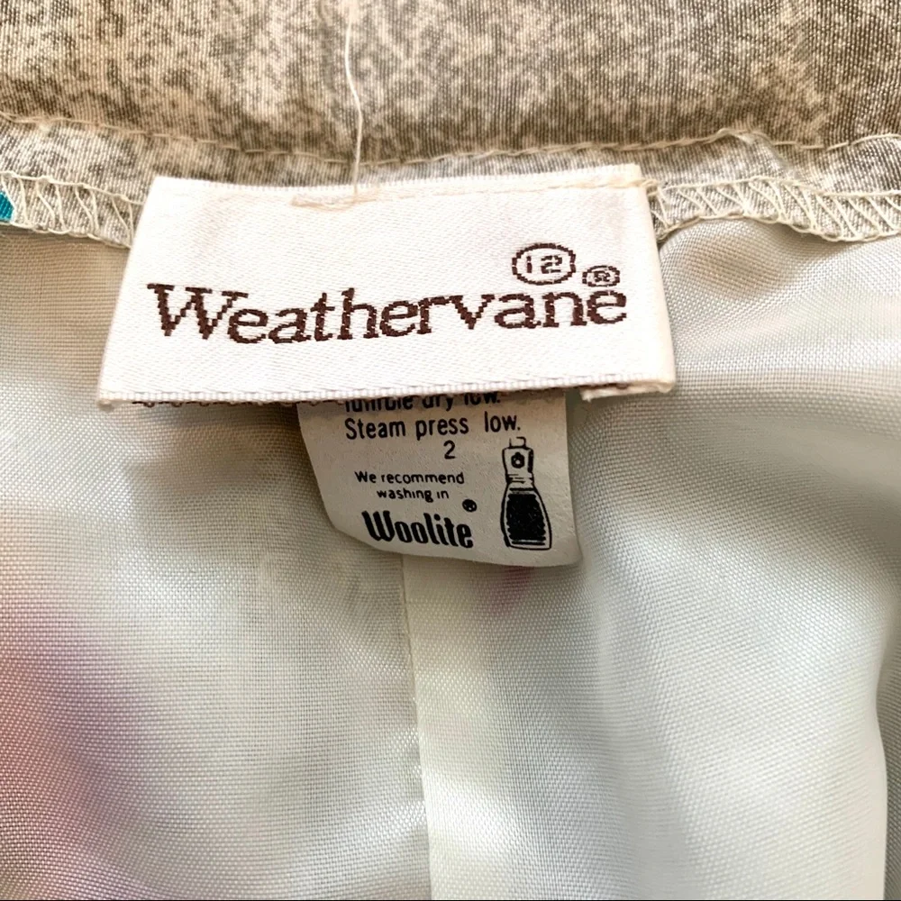 Vintage WEATHERVANE Floral Lined Midi Skirt